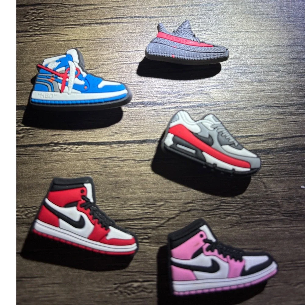 Jibbitz 5pc Sneaker Shoe Charms for Clogs Style AJ1 Air Max High Top Sneakerhead